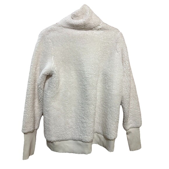 ATHLETA Nirvana Sherpa Funnel Sweatshirt, Ivory Dove #383846 Size Medium EUC - Picture 2 of 4